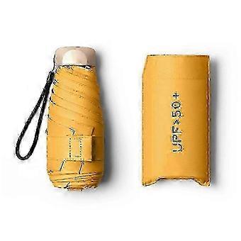 Compact Mini Umbrella Sun UV Protection Folding Umbrella Mini Dual-Use Rain Sun Umbrella compatible with Women Kids 26-27