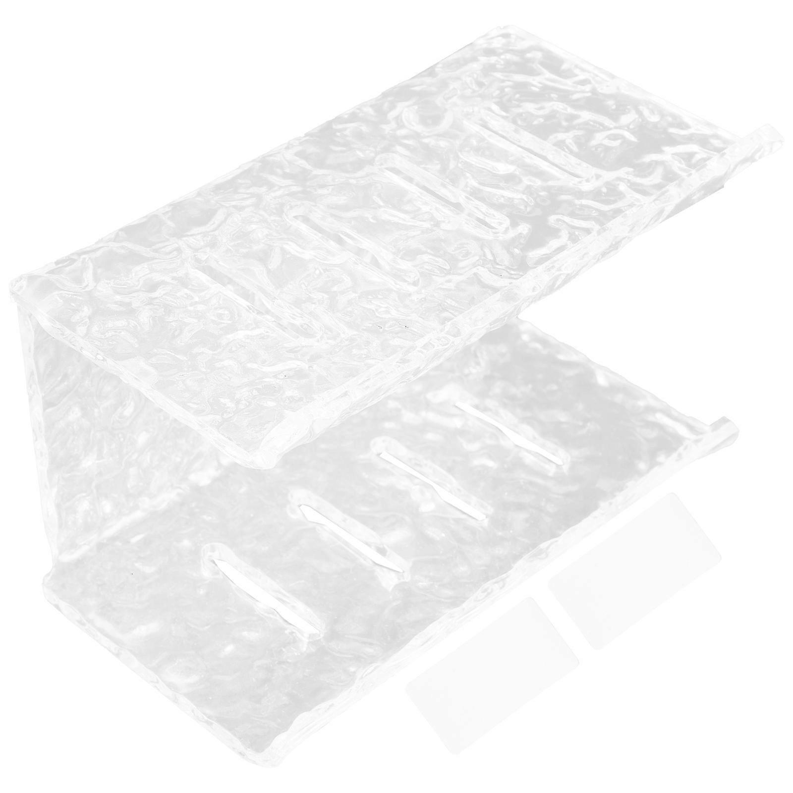 Transparent Acrylic Double-Layer Soap Rack for Kitchen