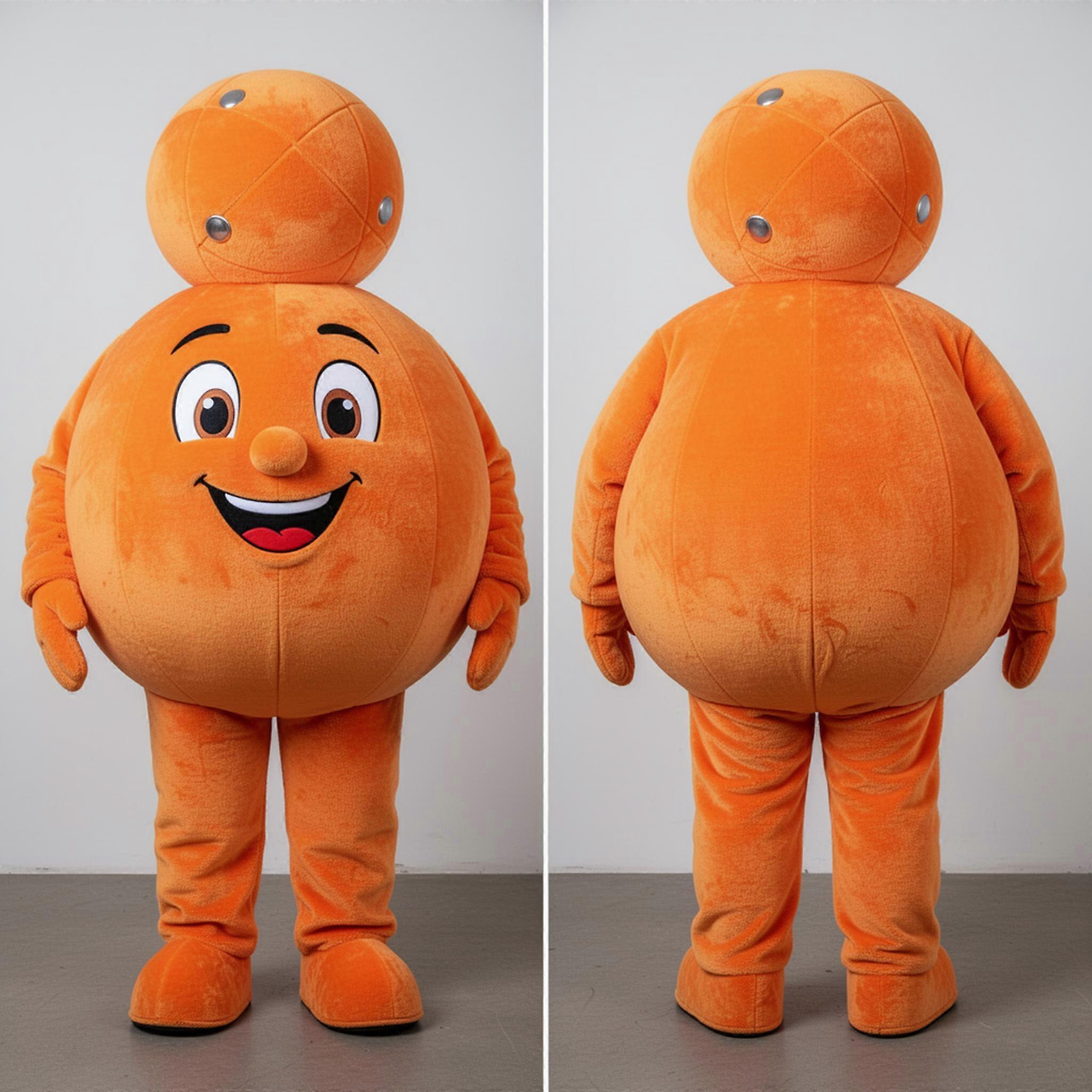 MASTICOT Rust Orange Oversized Petanque Ball Mascot