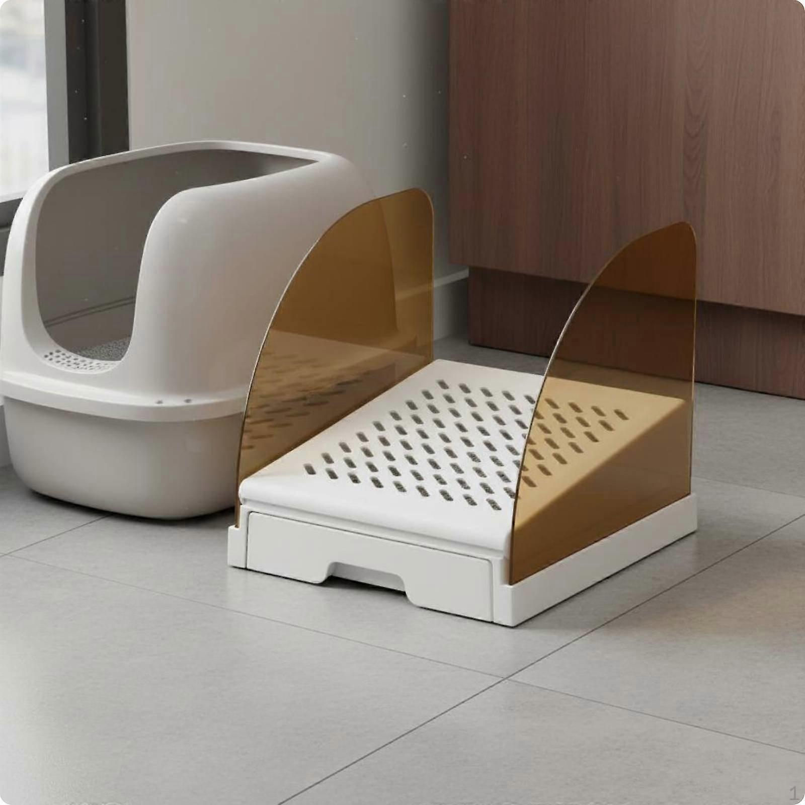 Cat Litter Control Ramp Adjustable Step Pet Accessory Tray Entry for