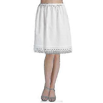 Vintage Baumwolle Half Slip Unterrock für Damen mit Spitzenstickerei - Rock Extender