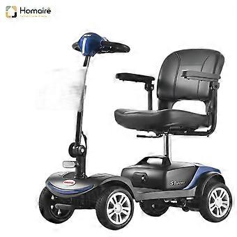 Vélo électrique pour seniors bleu 104x51x95 cm moteur 300W autonomie 15-25 km HOMAIRE
