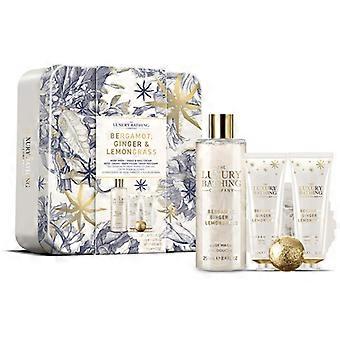 Body Care Gift Set in Tin ( bergamot, ginger & lemongrass )