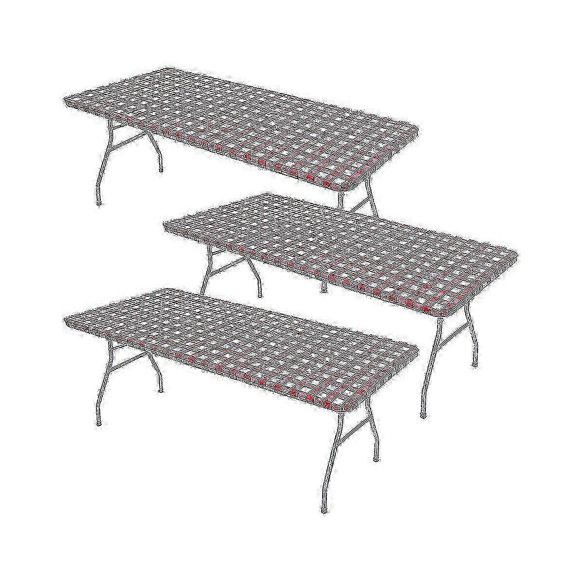 3 Pcs Elastic Waterproof Table Cover Set