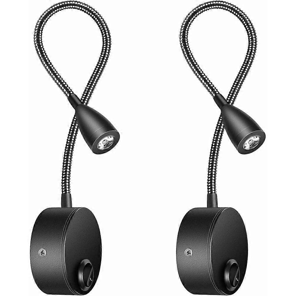 Flexible Rotating Wall Mount Reading Lamp, Dimmable Warm White, Eye-Friendly