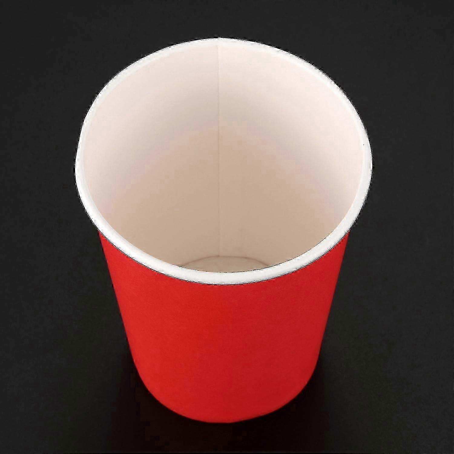 40 Paper Cups (9oz) - Plain Solid Colours Birthday Party Tableware Catering(red&amp;yellow)