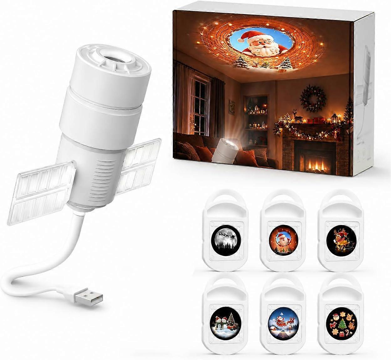 Halloween Projector Night Light with Interchangeable Films，8 - Christmas