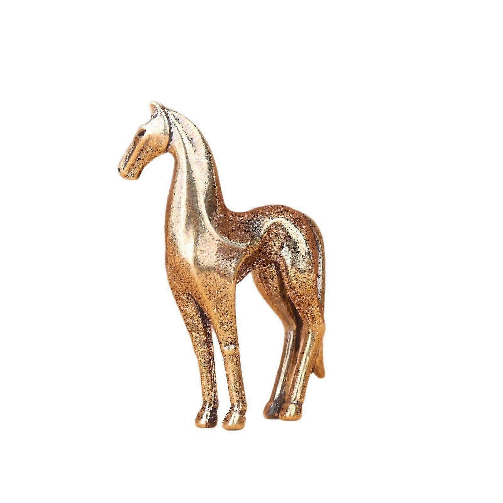 Solid Brass Whimsical Horse Figurine