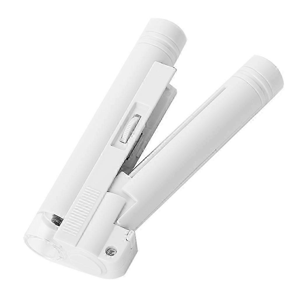 White Foldable LED Pocket Microscope 100X