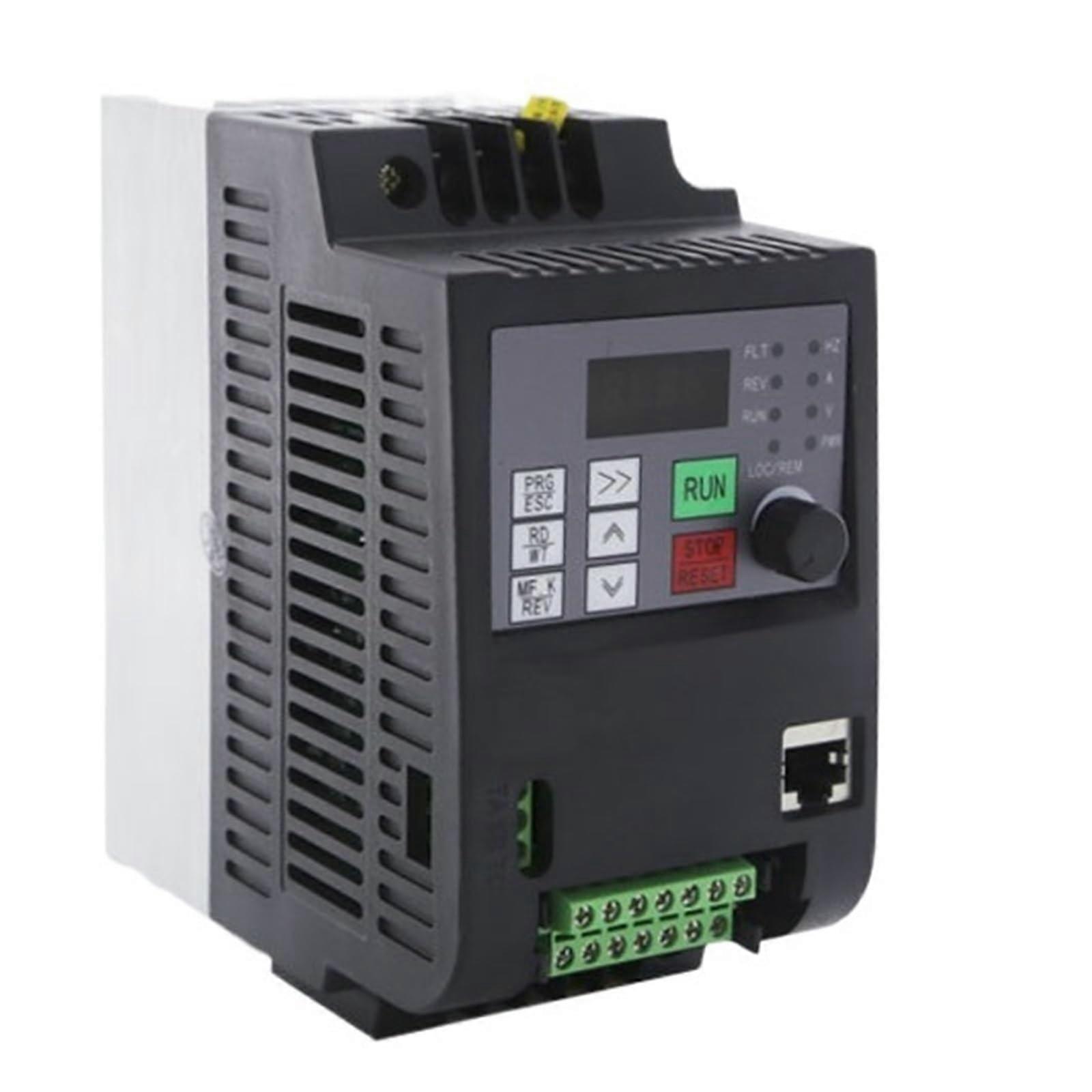 220V 2.2KW 3HP VFD Variable Frequency Drive for Single Phase Capacitor Motor, Precise Speed Control, Soft Start Function
