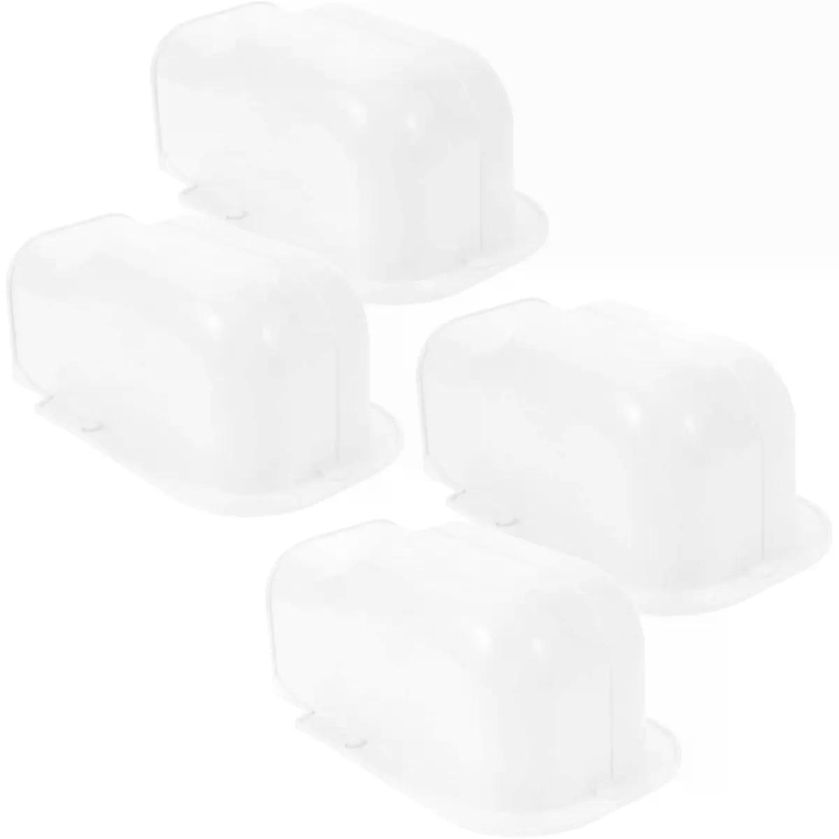 4pcs Inch Entry Wall Cover White PVC Decorative Accessory