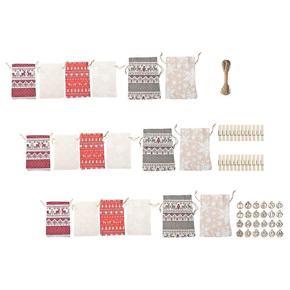 Christmas Drawstring Gift Bags for Candy Storage Xmas 1Set