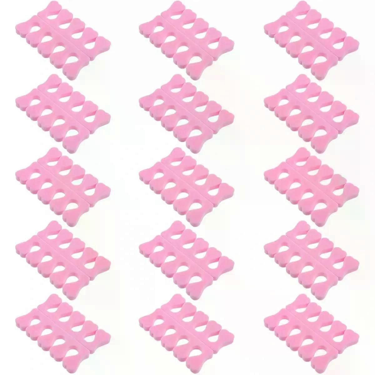 30pcs Pink Sponge Toe Separators, Heart Shape