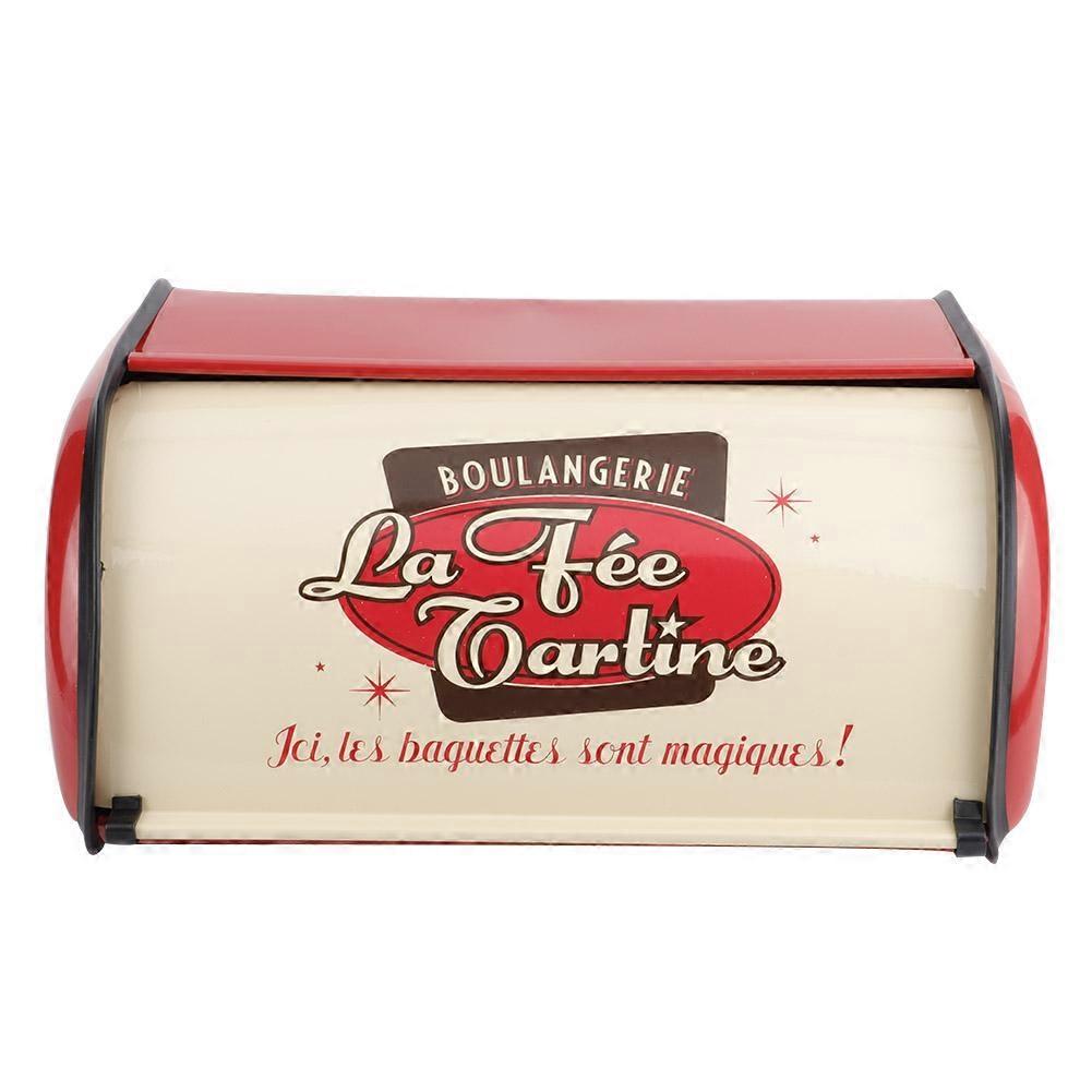 Large Capacity Metal Bread Box Holder Container Kitchen Storage   (Red)