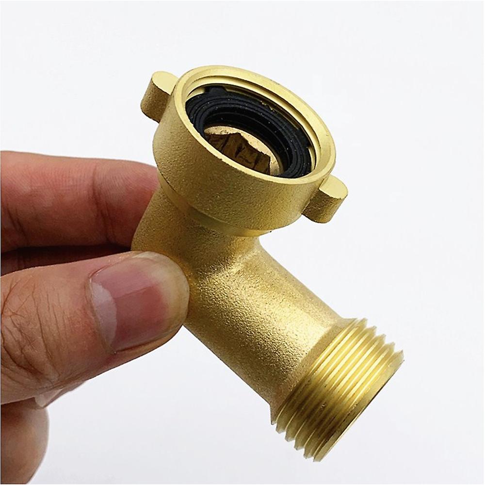 90 Degree Garden Hose Elbow, 4 Pack 3/4"" Brass Water Hose Adapter
