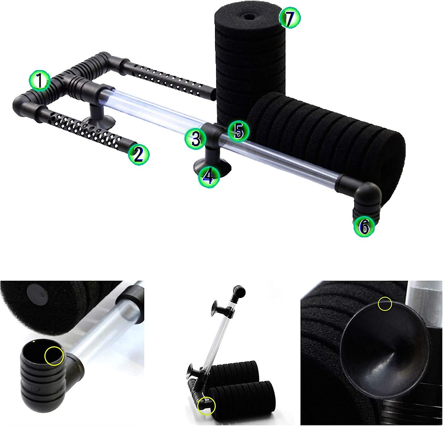 Double Sponge Filter For Air Pump Bio Sponge Filter Biochemical Sponge