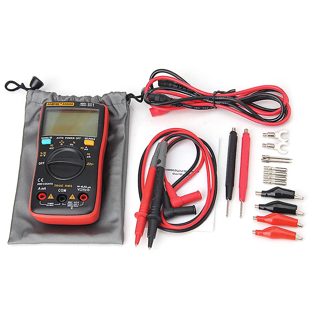 AN8008 True RMS LCD Digital Multimeter Voltmeter Ammeter AC for DC Voltage Curre