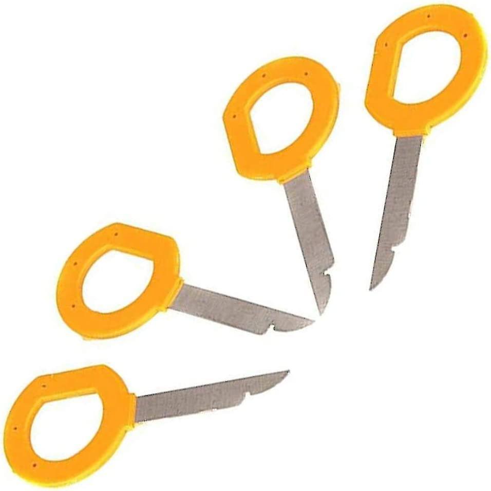 Cl Dextraction Radio Stro Car, 4 Pices Matriau Stainless Steel Car Radio Mounting Adapter Compact Cl Car Radio Extractor Adapt