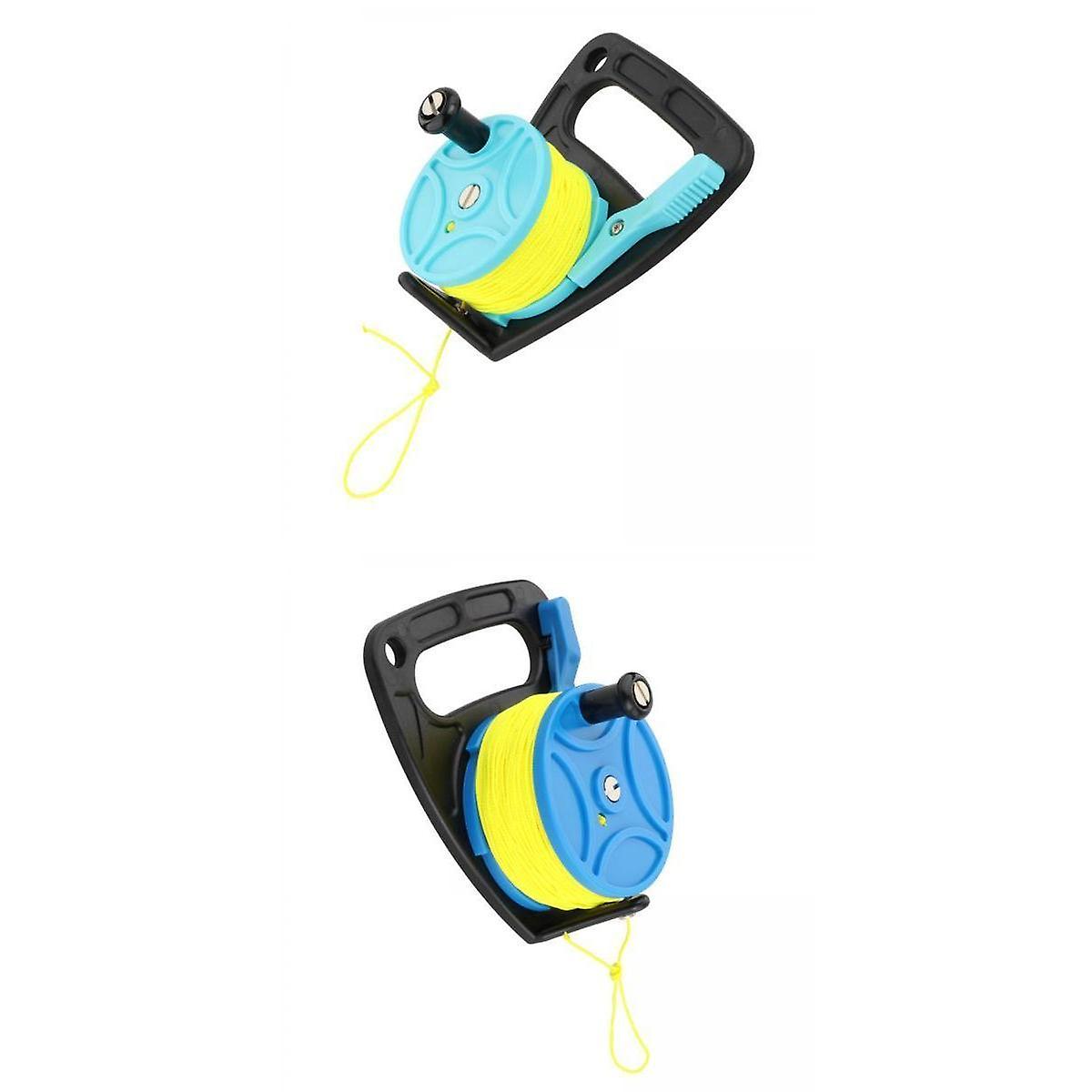 2pcs Multi Purpose Scuba Diving Reel Handle Gear Kayak Blue
