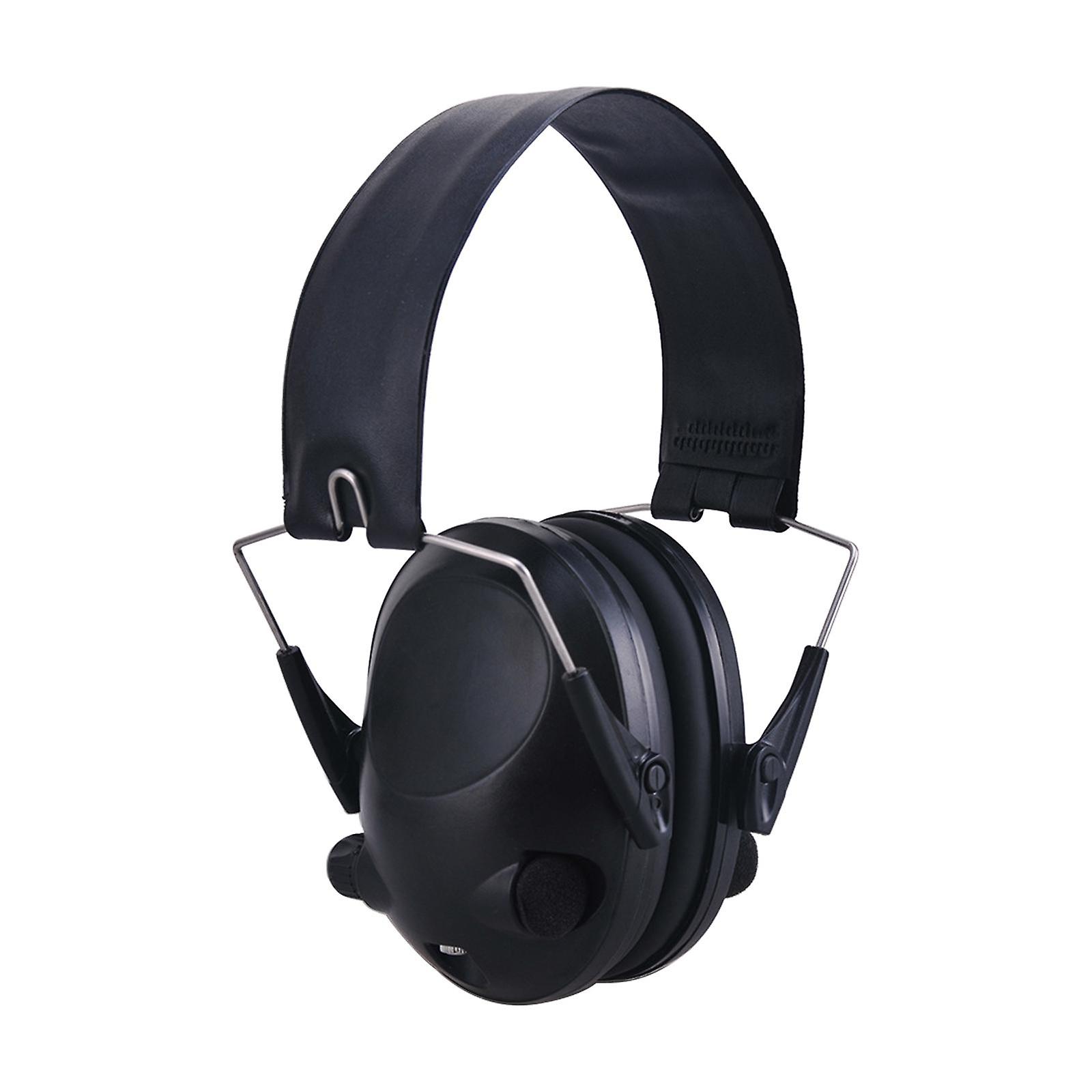 Foldable Tactical Headset Noise Reduction Earphone Sound Pick Up Black