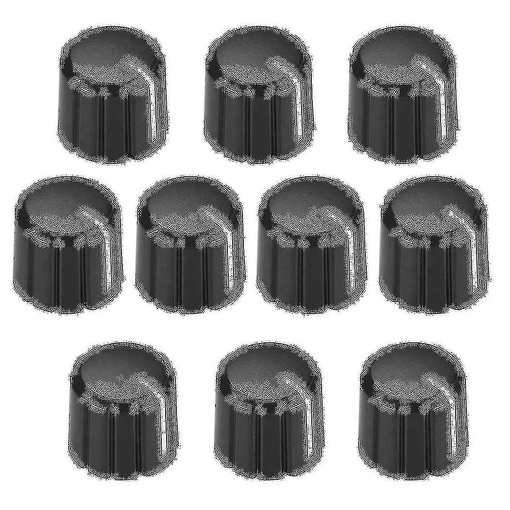 10pcs Potentiometer Control Knobs For Electric Guitar Volume Tone Knobs Black D Type 6mm