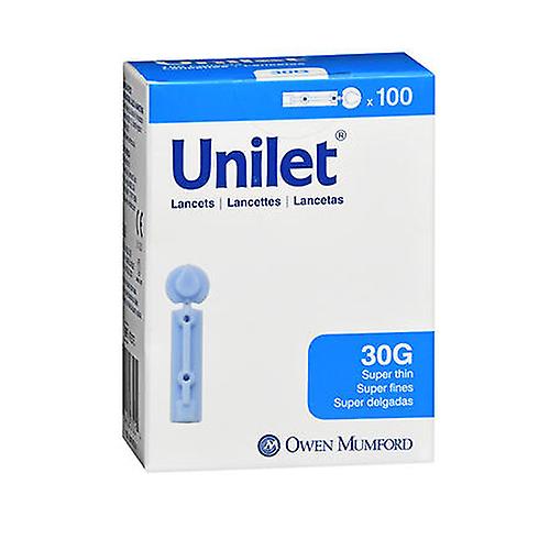 Lancet Unilet Super Thin 30G s Μίας Χρήσης Αποστειρωμένο, 100 Το καθένα (Συσκευασία του 1)