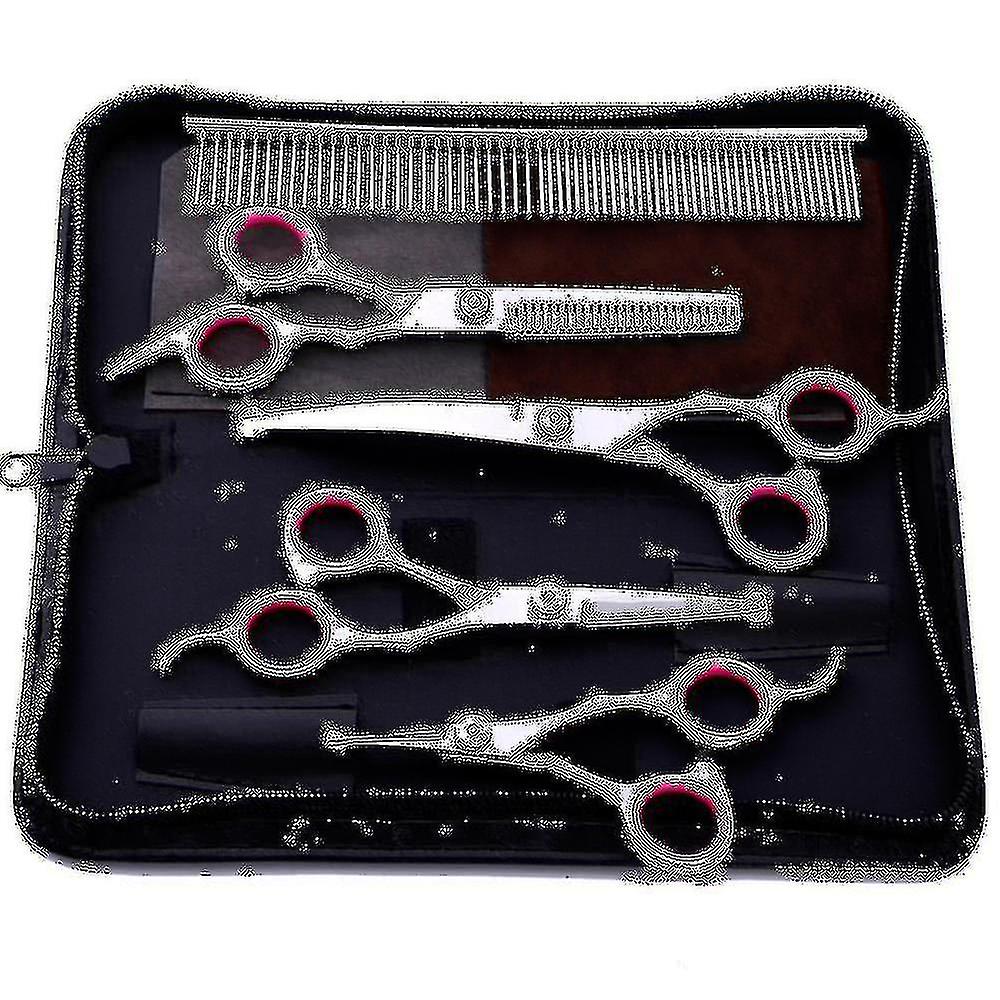 Dog Grooming Scissors Kit Professional Safety Thinning Shears Comb