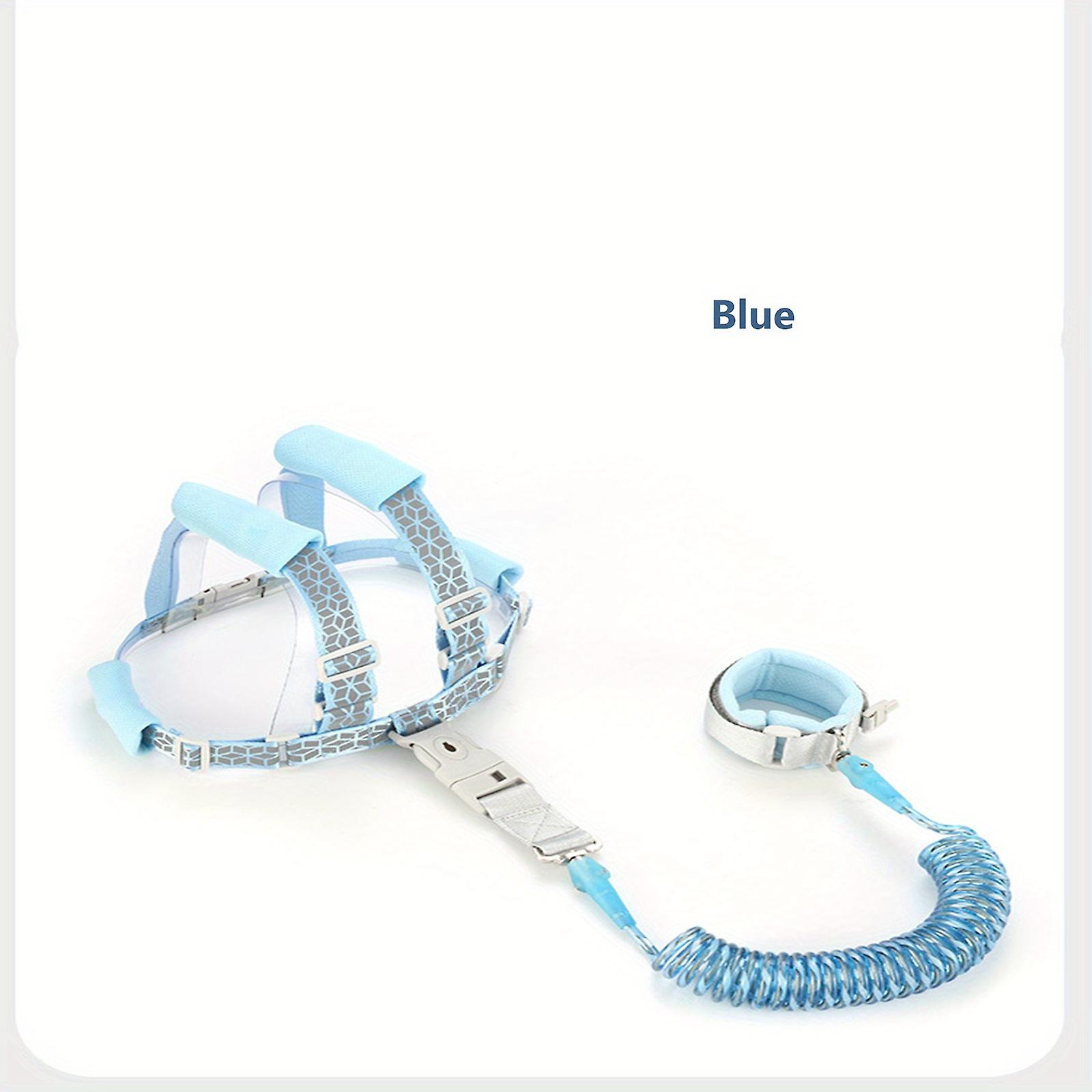 2 In 1 Toddler Harness Leashes - Baby Leash&anti Lost Wrist Link Kids Reflective Child Walking Harness With Safety Key Lock Design Wristband Rope For