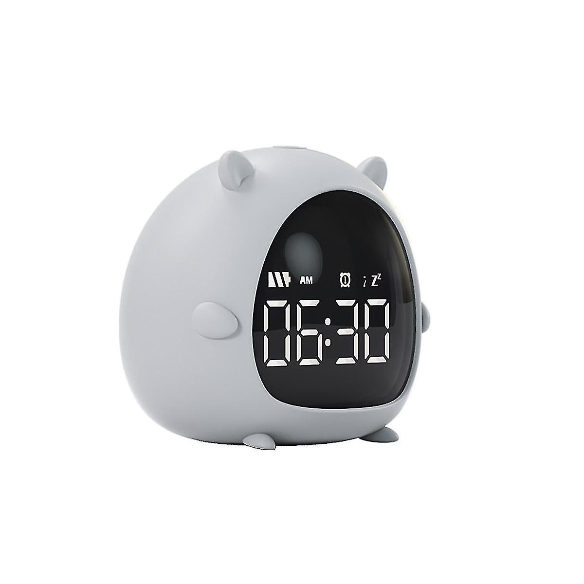 Student Alarm Clock Usb Charging Voice Control Desktop Digital Led Clock Mini Electronic Children A