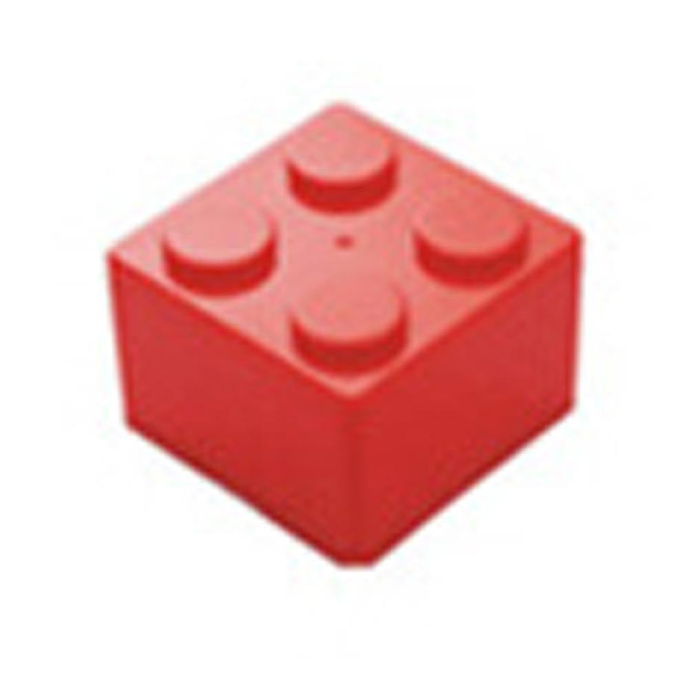 Storage Box Building Block Shapes Plastic Space Box Superimposed Practical (Red square)