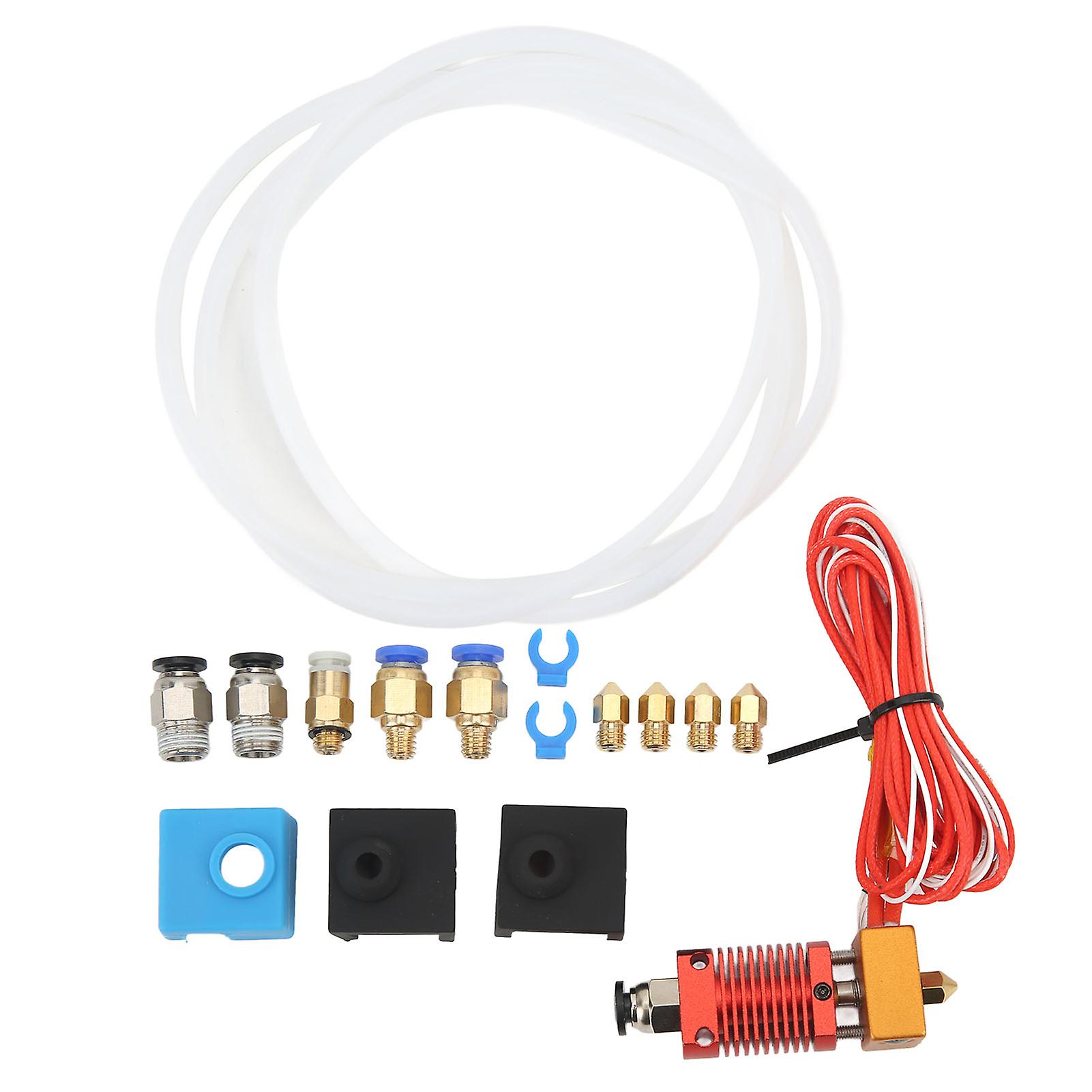 Kit de tête d'impression assemblée pour Ender 3 avec raccords pneumatiques, élément chauffant à thermistance et buse MK8