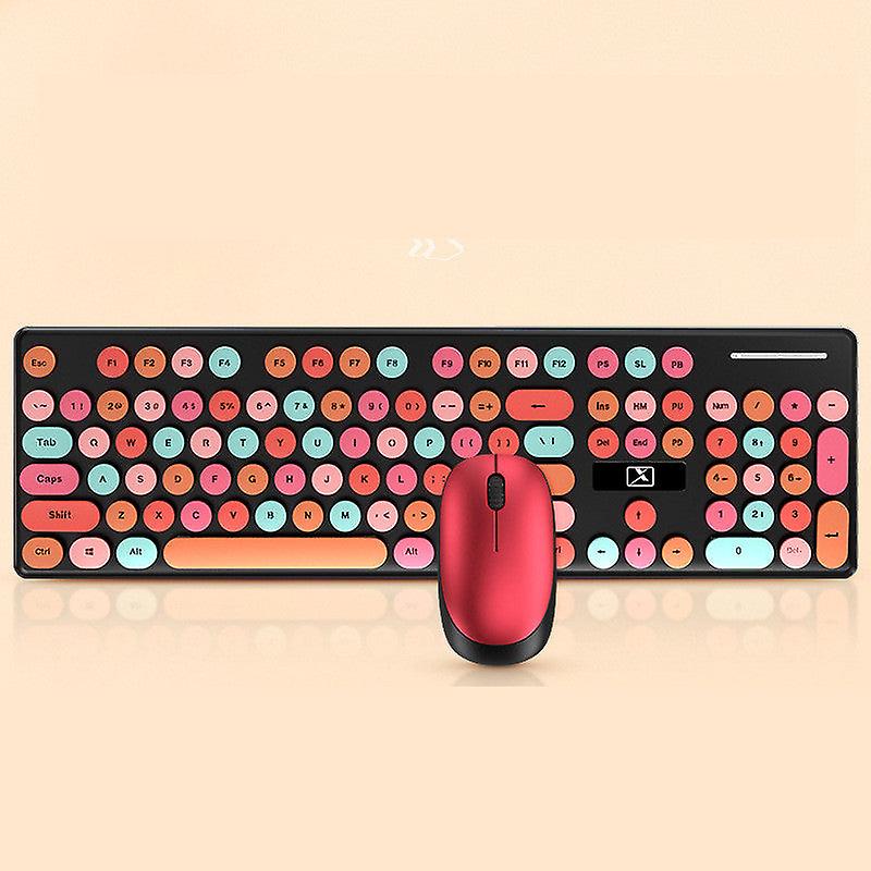 Rechargeable Candy Lipstick N620 Wireless Keyboard Mouse Set