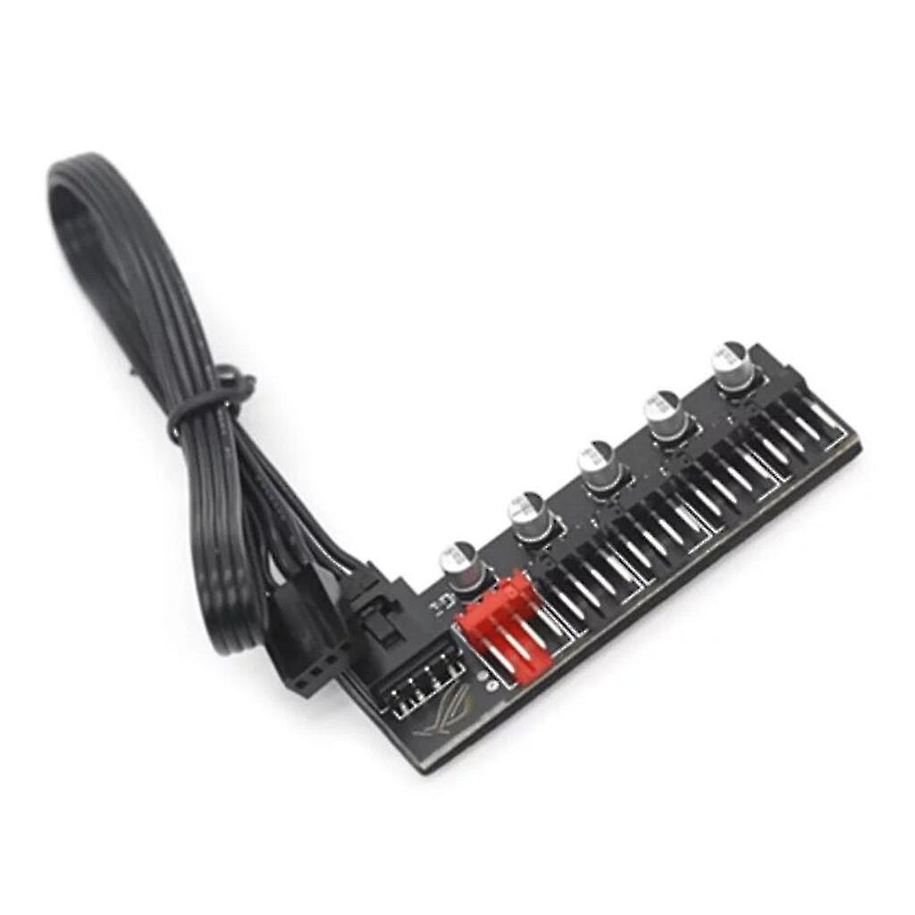 5 Port Pc Fan Hub Splitter Speed Controller Adapter For 4 Pin Pwm Cooler Cooling Fan Computer Cable Connector