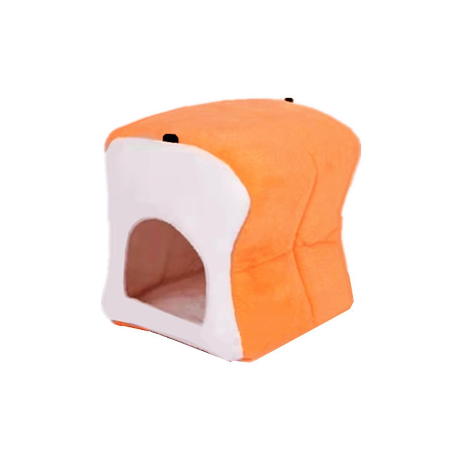 Cozy Bread Toast Hammock Realistic Appearance with Hanging Holes Thickened Warm Comfortable Pet Bed