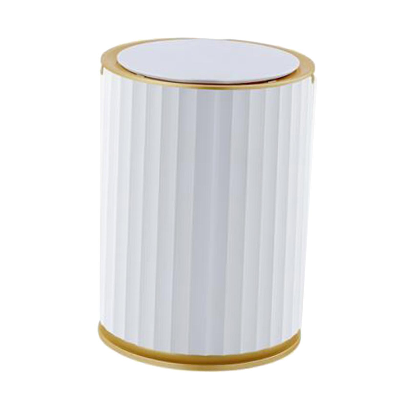Trash Can 10L Waste Bin Waste Container Save Space with Lid for Home Kitchen Dry Battery Powered