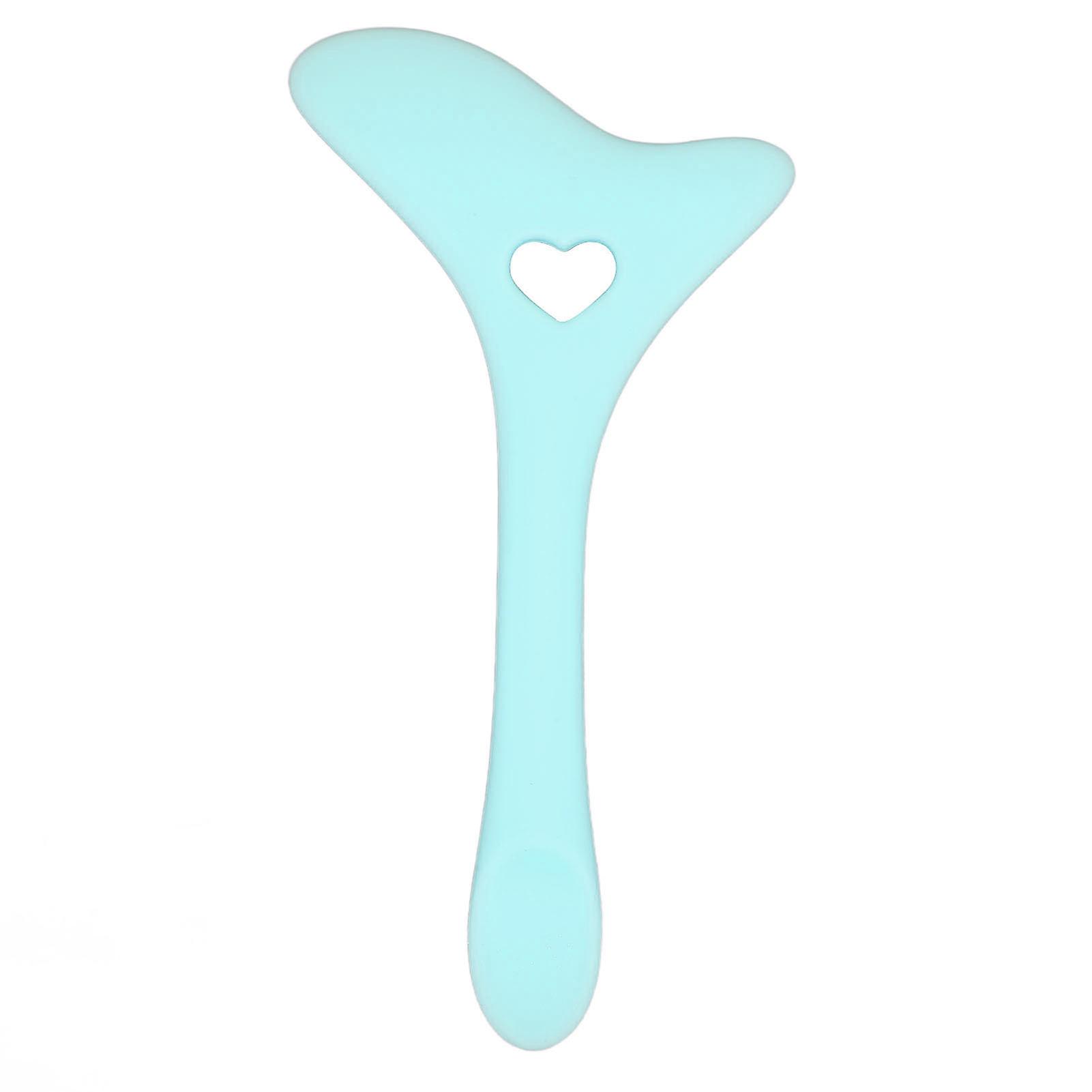 Eyebrow Pencil Stencil Silicone Tail Spoon Flexible Eyeliners Template for Makeup Blue