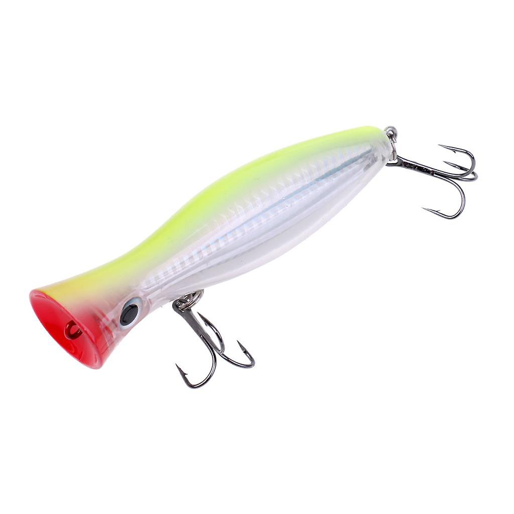 Leurres de pêche dure Big Game Popper Lure Trolling Top Water Baits Jaune