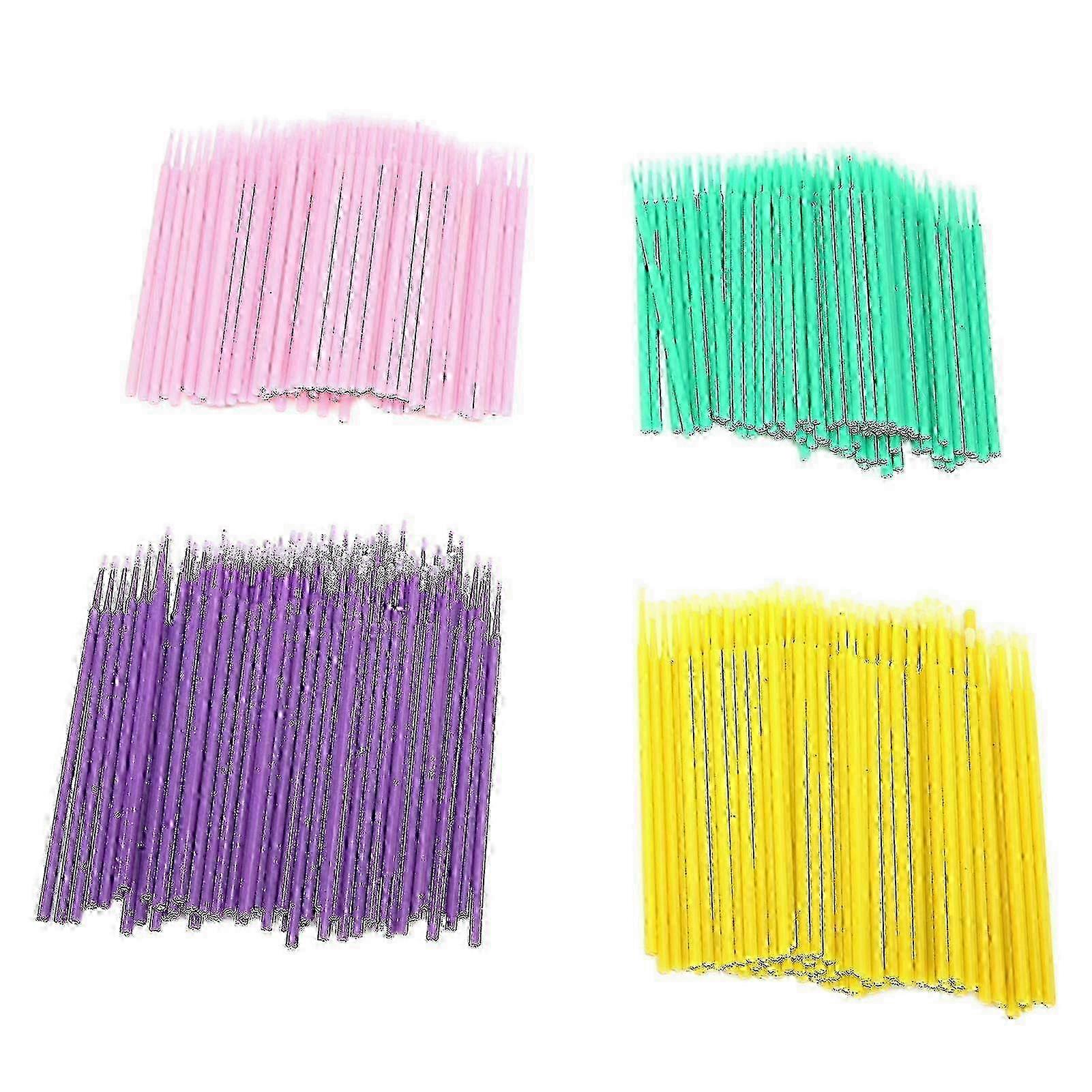 400pcs Bendable Micro Applicator Brushes Micro Wands Supplies for Makeup Eyeliner Application