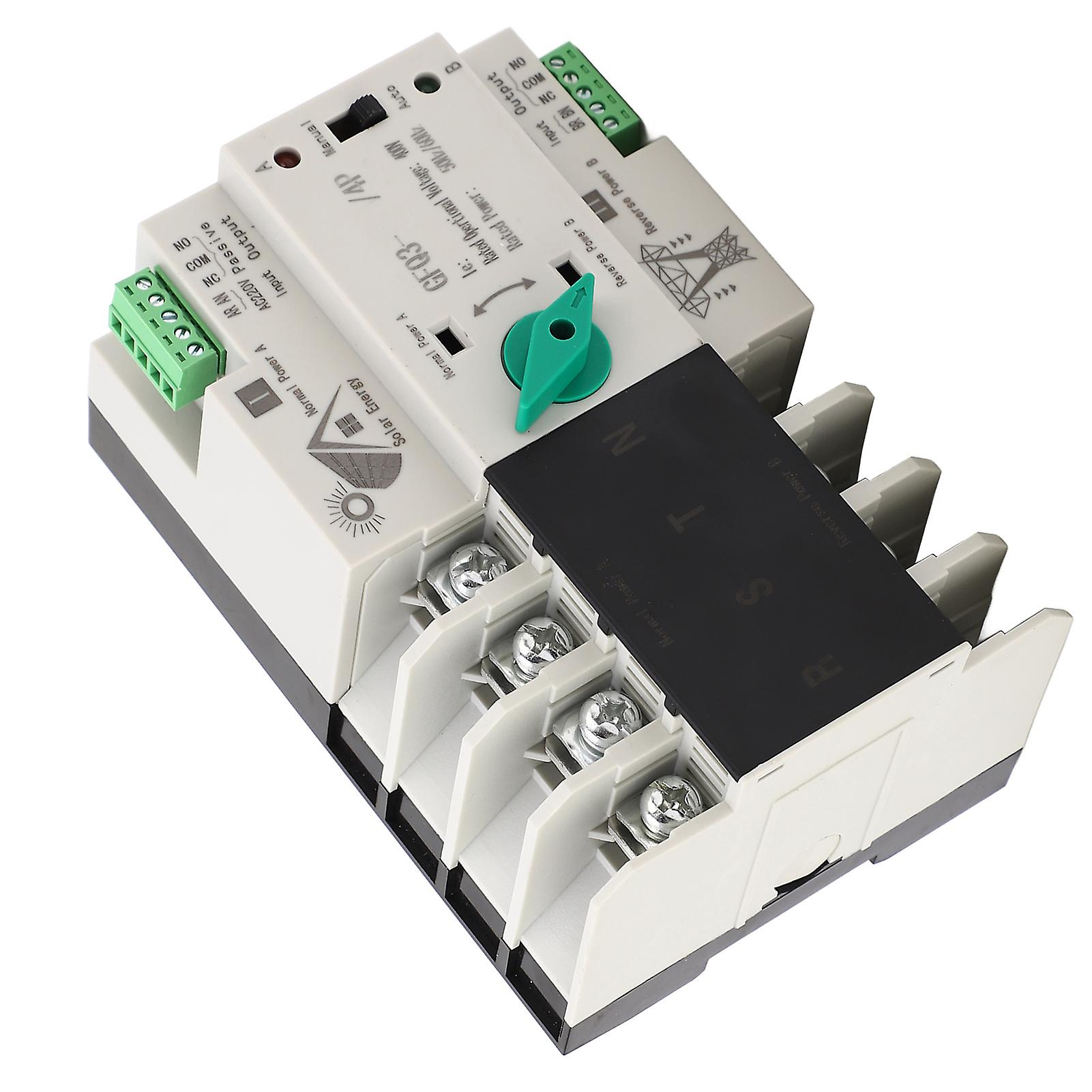 AC400V Dual Power Automatic Transfer Switch 4P 50 Or 60Hz Dual Electronic Power Circuit Breaker for Factories Shopping Malls 100A