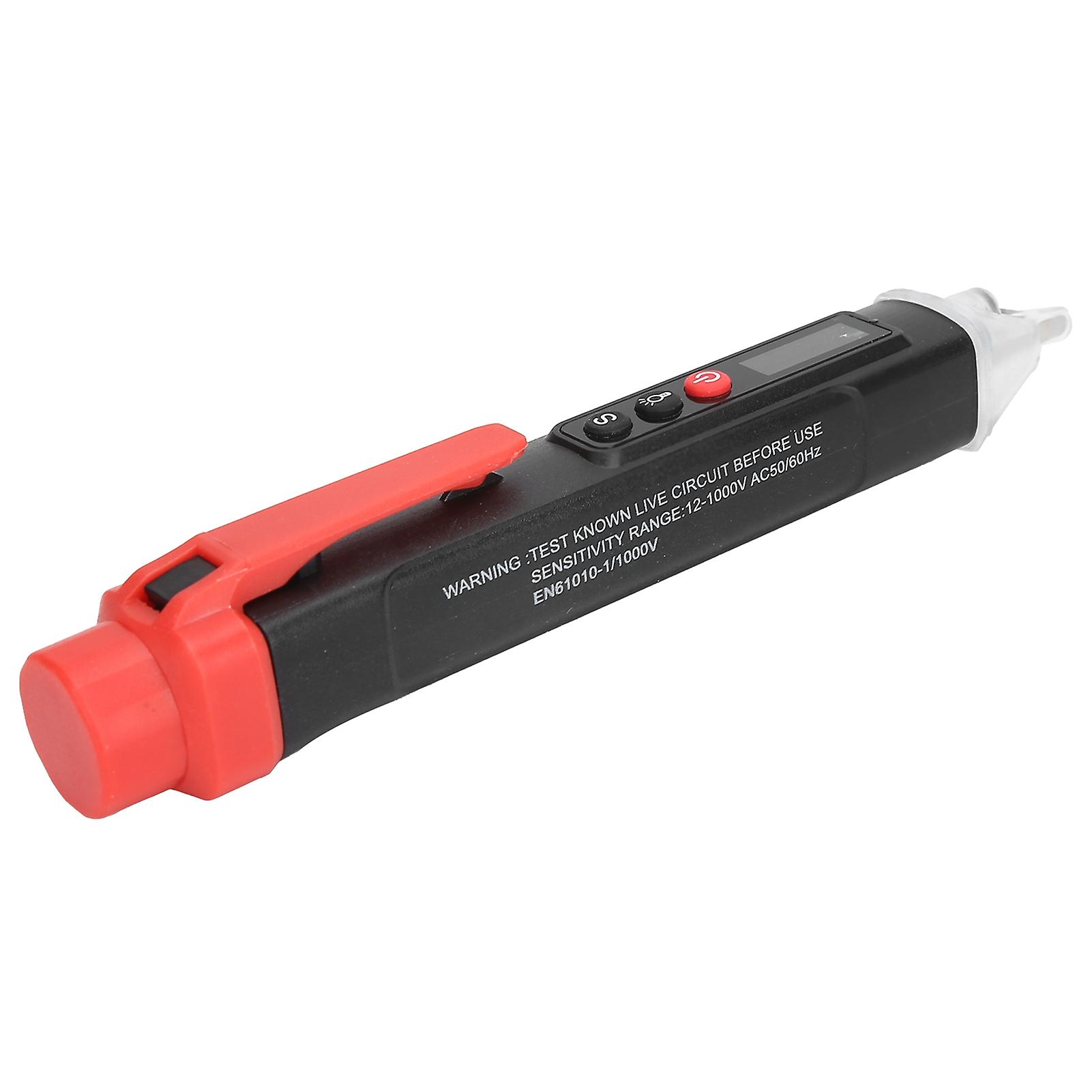 Digital Test Pencil Voltage Detector 12-1000V with Sound & Light Alarm