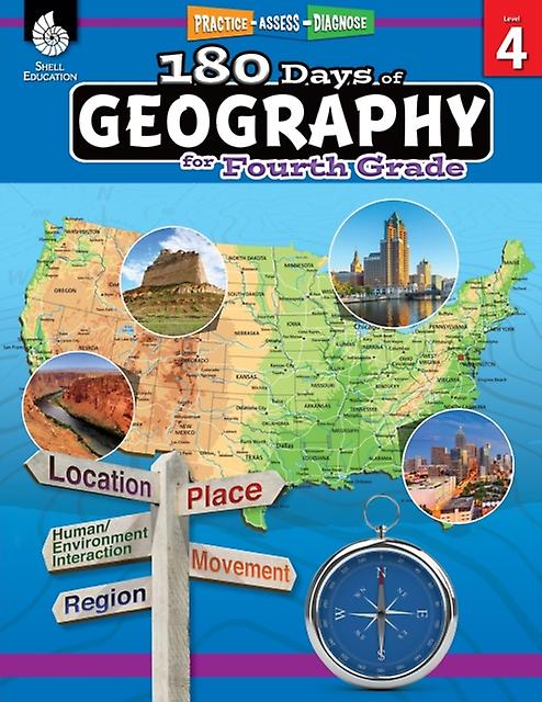 180 Days Geography For Fourth Grade by Chuck Aracich Paperback