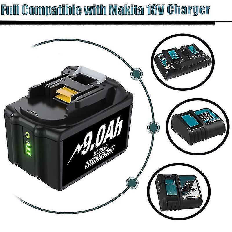 Makita 18V Akku 6AH 9AH 18AH Li-Ion Ersatz LXT BL1860B BL1860 BL1850 BL1830 DHP482RFX9 BL1815 LXT400 F&uuml;r Akku-Bohrschrauber