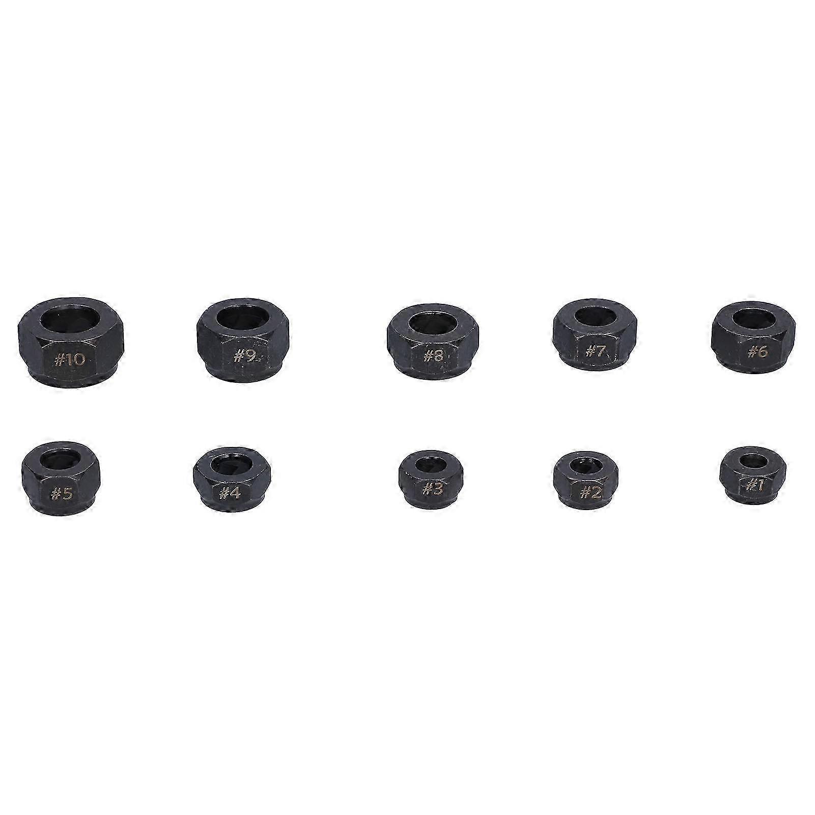 Qukaim Nut Extractor 10Pcs Broken Nut Extractor Set, Hex Nut Remover and Disassembling Tool for Repairing, Industrial Accessories, Suitable for