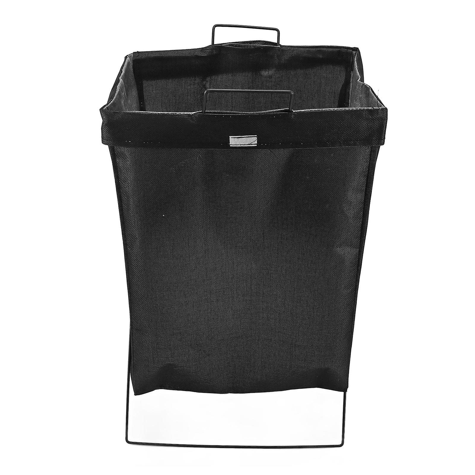Laundry Basket with X Metal Frame Collapsible Laundry Hamper Standing Tall Rectangle Ample Capacity Dirty Clothes Organizer Black L