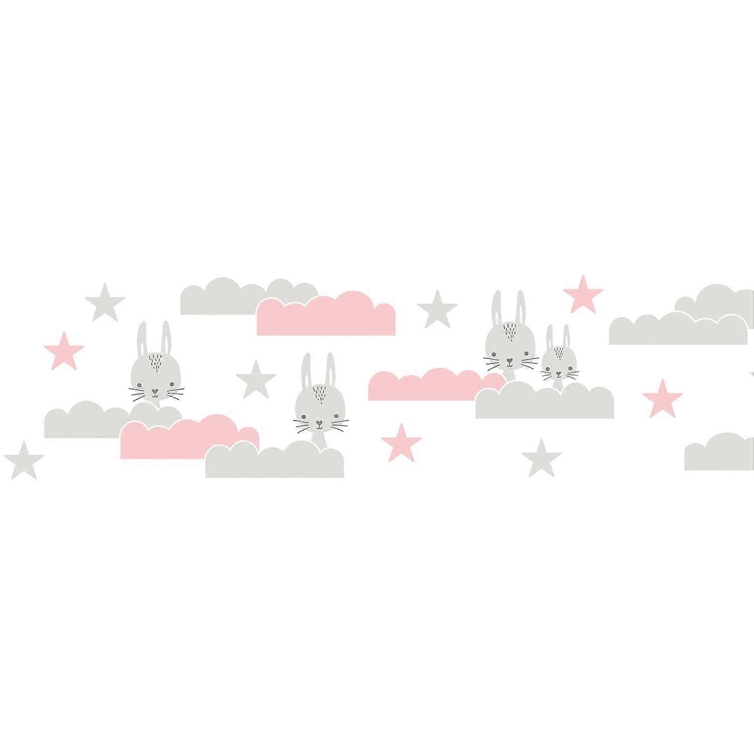 Animal pattern wallpaper wall Profhome 403726-GU self-adhesive border slightly textured with animal pattern matt pink grey white