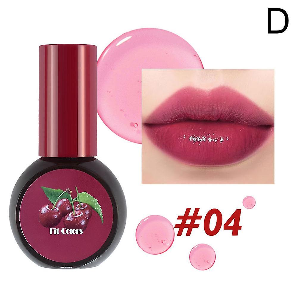 4#Cherry(D)$Fit Colors multifunctional fruit rouge water matte natural color lasting lip glaze dual-use contour liquid blush