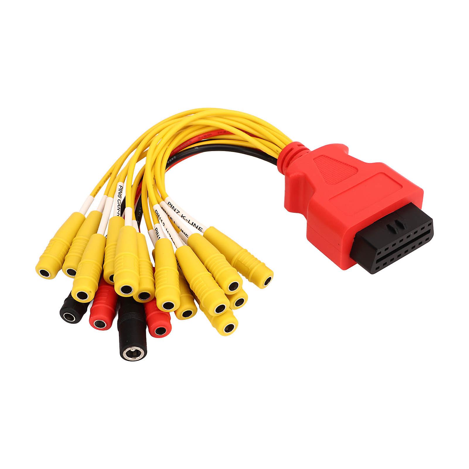 OBD2 16 Pin Diagnostic Cable Female Obdii Jumper Connector Power Test Interface Computer Detection Cable for Decoder