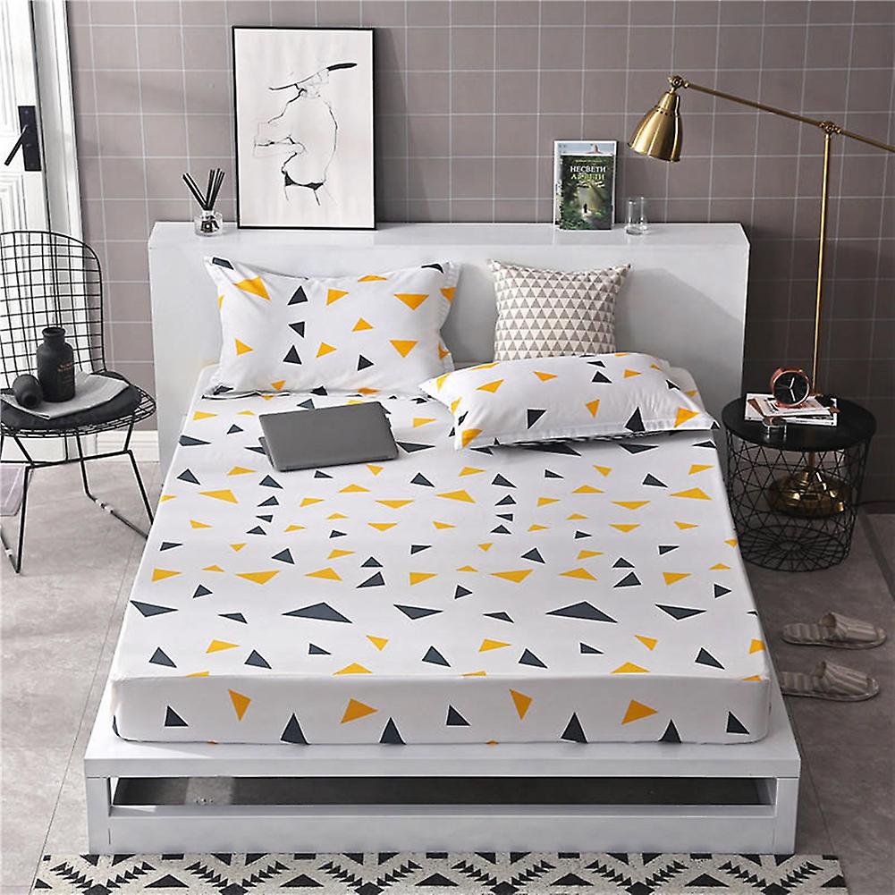 Comfortable Breathable Polyester Bedding Set Pillowcase Fitted Sheet