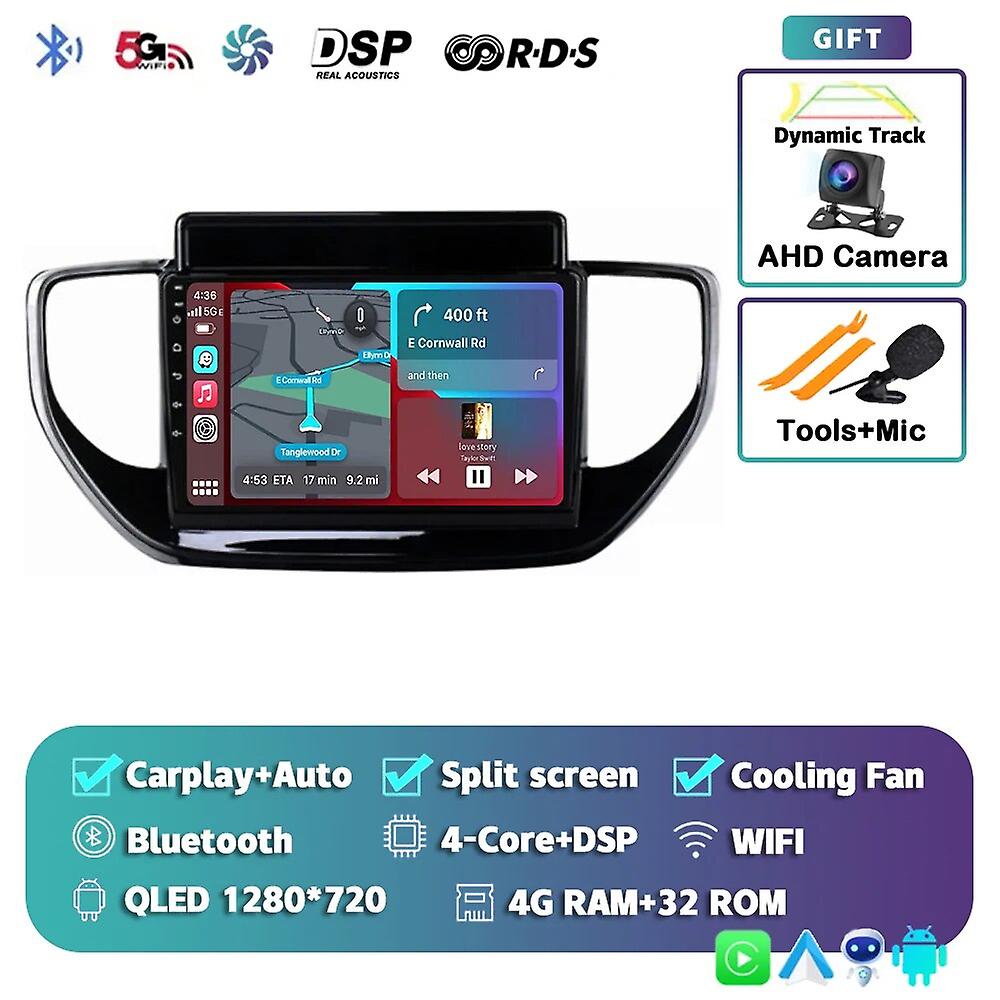 Android 13 Carplay Auto Car Radio For Hyundai Solaris 2 Ii 2020 2021 Multimedia Player Video Navigation Stereo Wifi+4g 2din Dsp