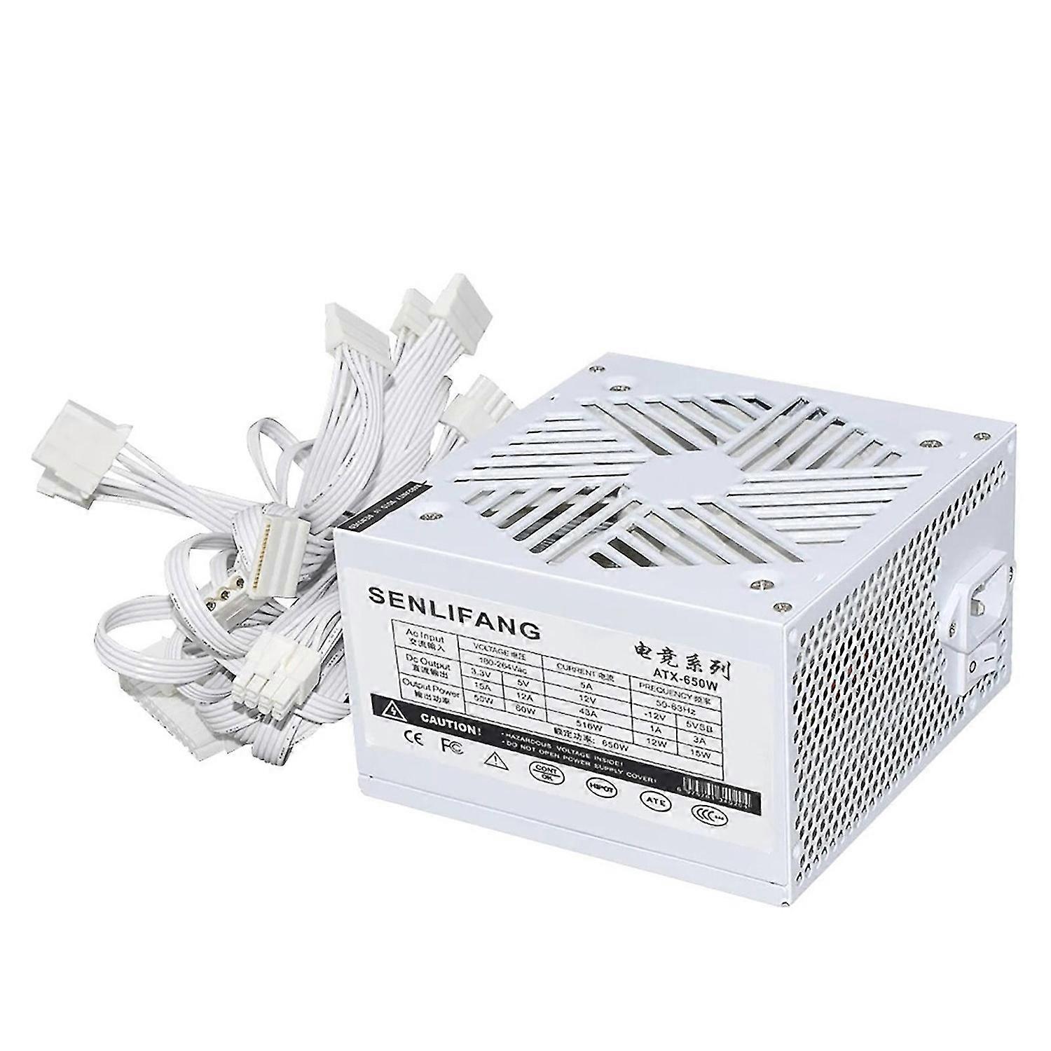 Gaming Computer Power Supply Low Noise High Voltage Resistant Short-Circuit Protection EU Plug 650W